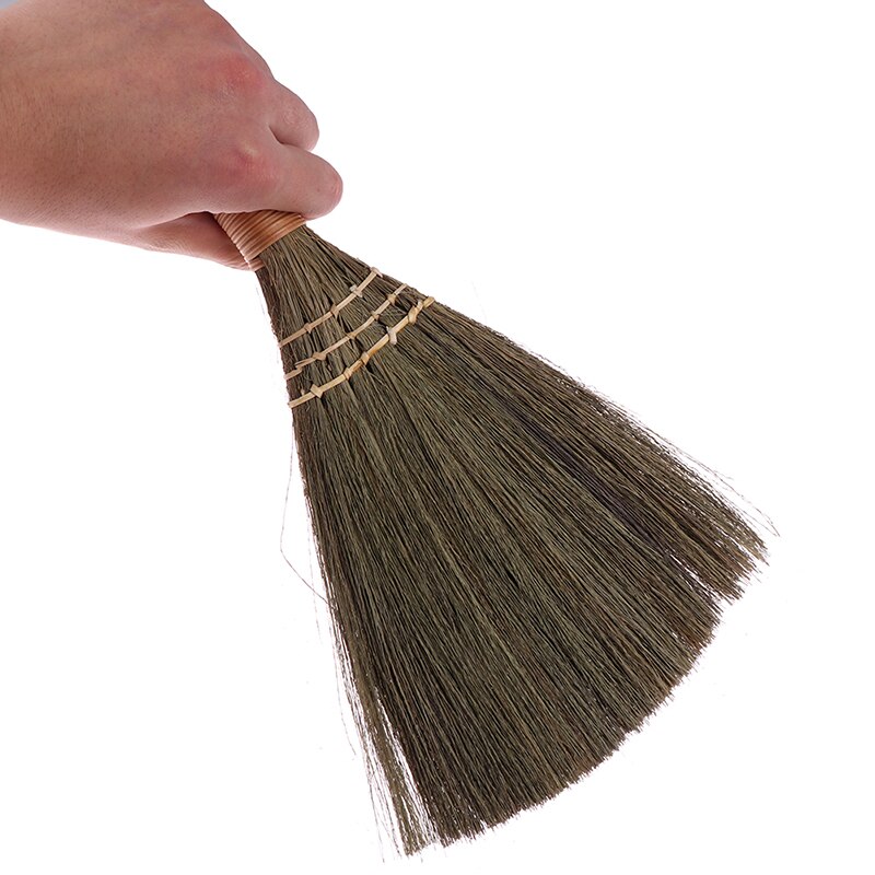 1pcs Good Straw Broom Wooden Soft Sweeping Broom Desktop Sofa Dusting Home Cleaning Brush