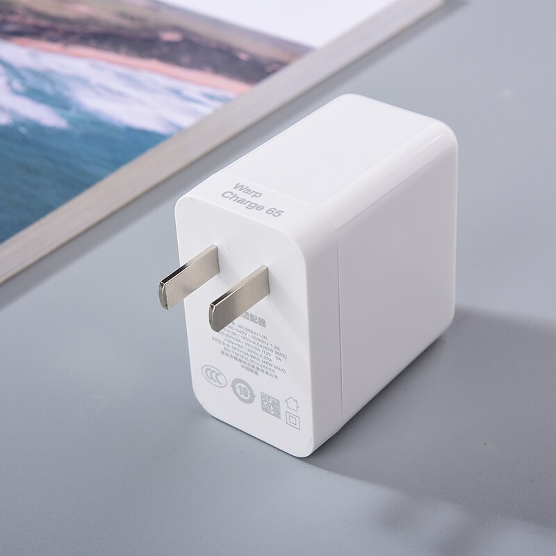 Originele Oneplus 8 T Warp Lading 65W Power Adapter Wit Ons Warp Charger Type C Naar Type C Kabel voor Een Plus 9 8 T 8 7 7T Pro: US Charger Only