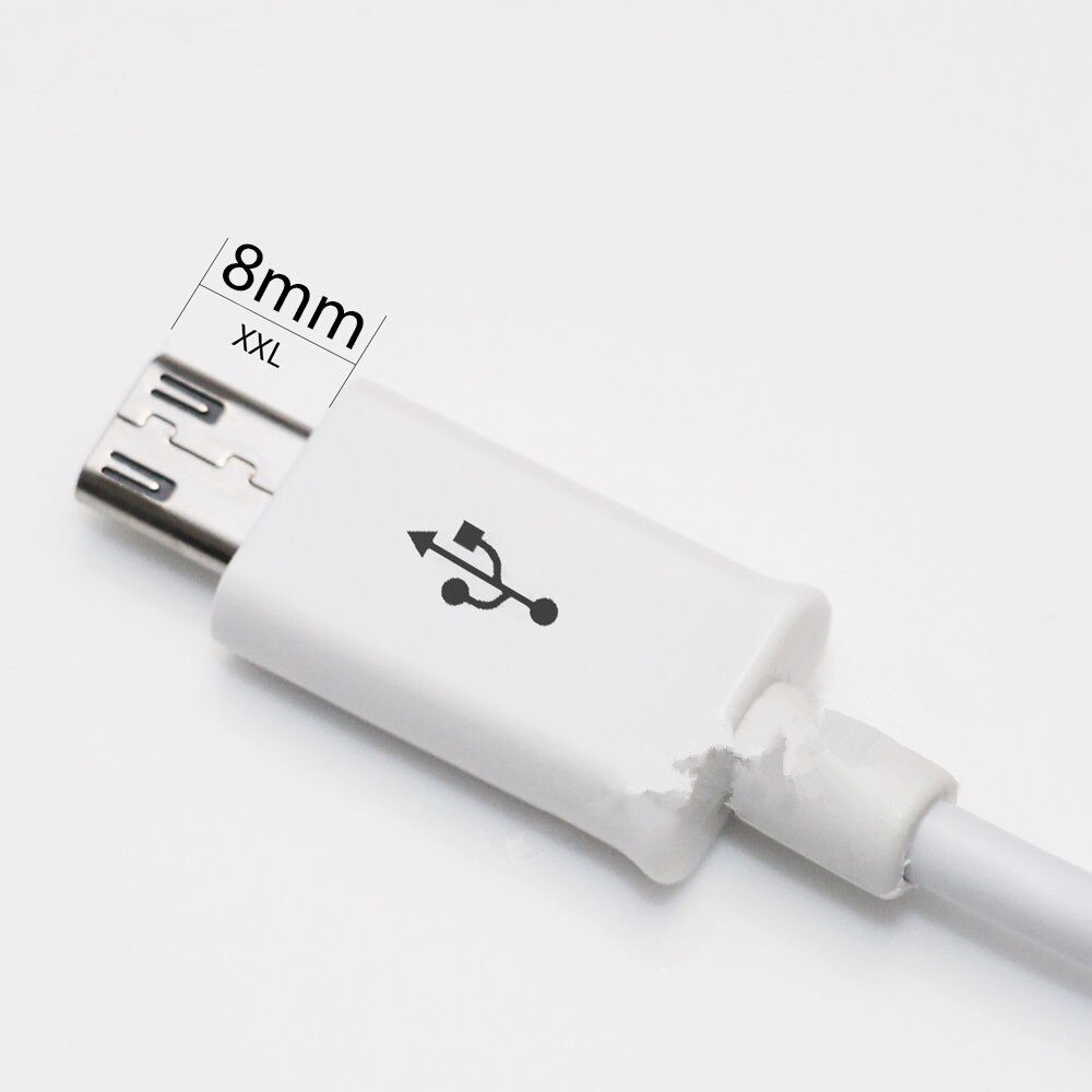 8mm bardzo długi końcówki USB 2.0 mikro-usb 1M szybka ładowarka USB dla Blackview BV6000S BV6000 BV5000 BV4000 zawodowiec/IP68 Geotel G1 AG X1: 8mm tip biały