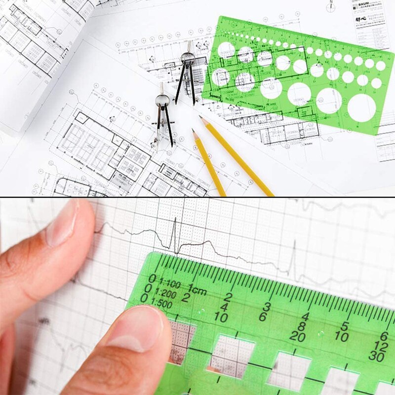 10 Pcs Measuring Plastic Templates Circle Template Geometric Drawing Templates Building Jewelry Formwork Rulers