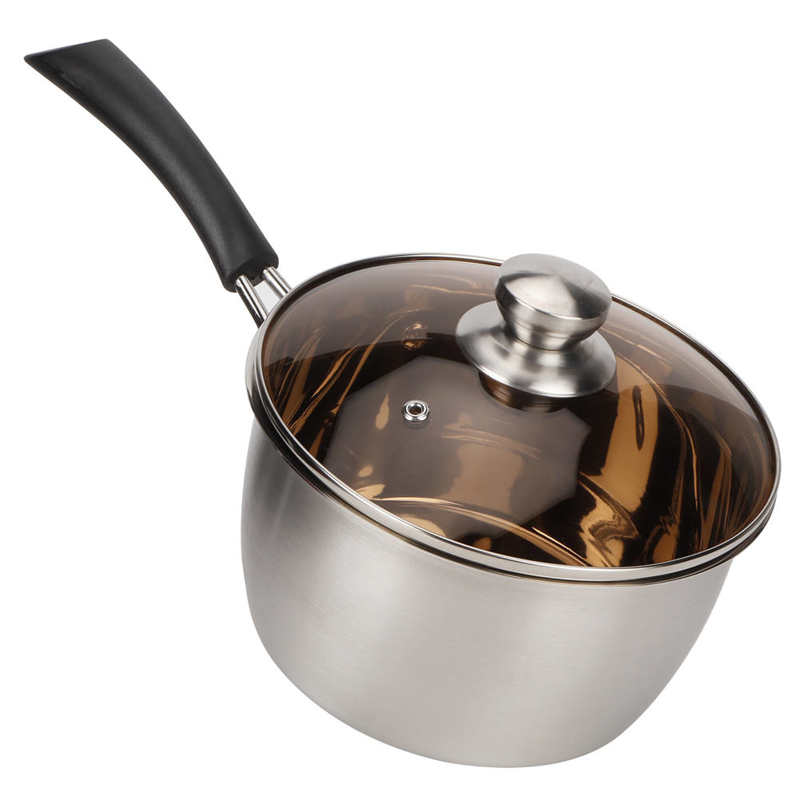 Home Kitchen Cookware cooking pot Small Soup Pot Thickened Compound Steel Non‑Magnetic Single Handle Cooking Kitchenware
