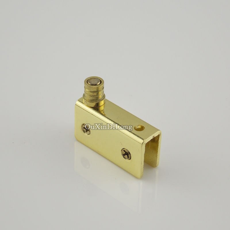 Mærke 5 par rustfrit stål glasdør drejelige hængsler installere op og ned glas hængsler faste klemmer klip guld til 5 ~ 8mm glas