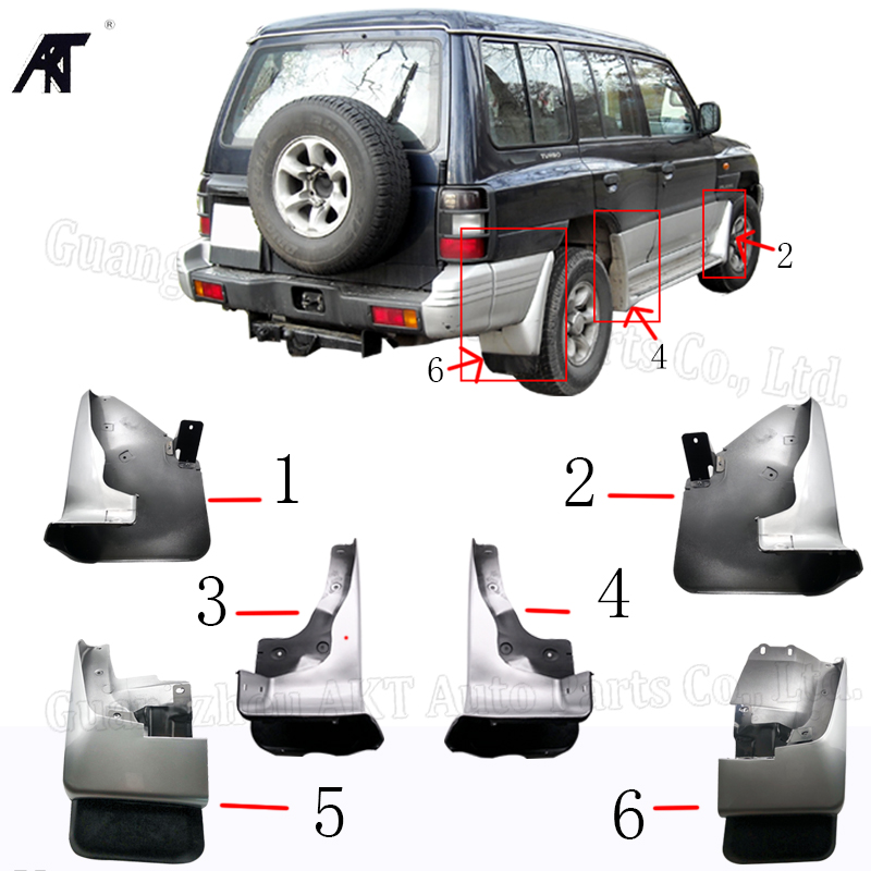 Mud Flap Voor Mitsubishi Pajero Ii 1998-2004 V33 Voor Achter Gegoten Auto Spatlappen Spatlappen Splash Guards Spatborden spatbord