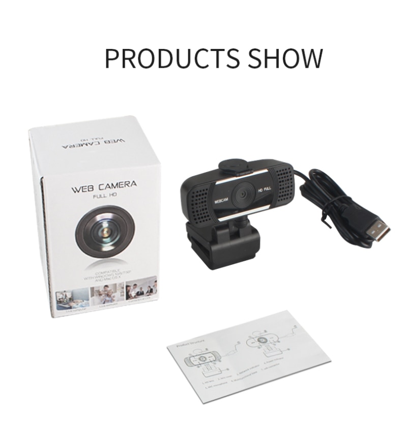 4K Webcam Web Camera Met Microfoon Pc Camera Webcam Full Hd 1080P Webcam Voor Computer Web Cam voor Pc Usb Camera