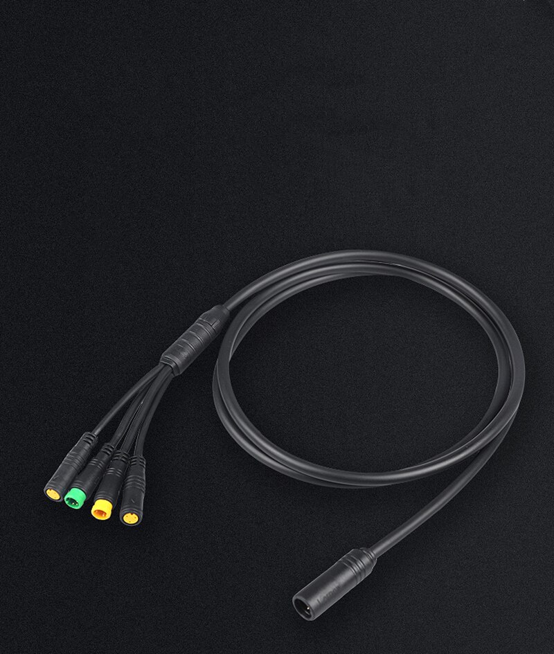 Sort vandtæt ledningsnet midterdrev motor kabel cykel udskiftning stabil isolering tilbehør til bafang 1 t 4