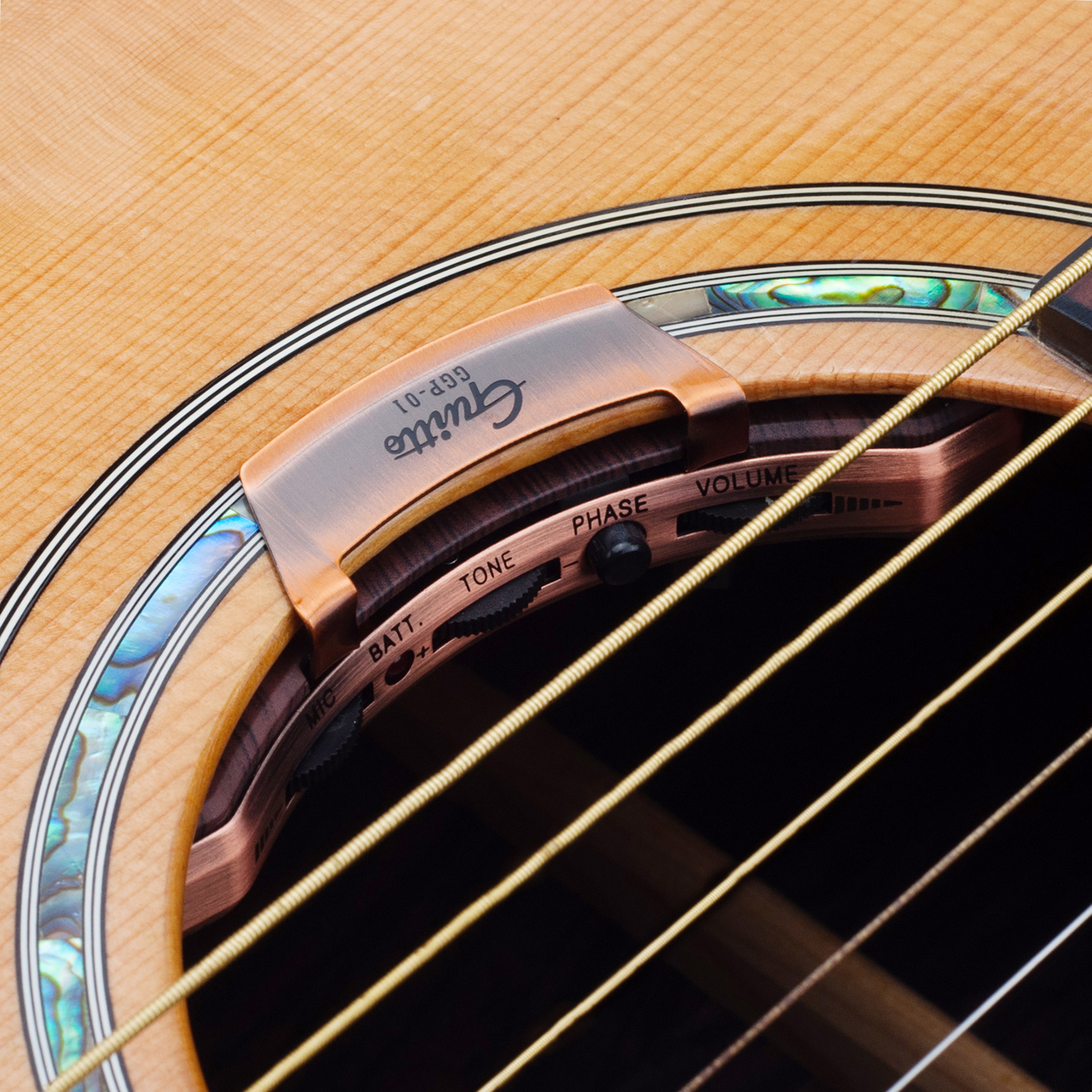 Acoustic Guitar Sound Hole Pickup Dual Pickup Modes Piezo + Mic Supports Volume Tone Adjusting Phase Function Easy Installation