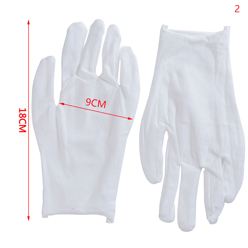Hvide handsker ren bomuld lektier papirvarer etikette arbejdsbeskyttelse bomuldshandsker svedklud hvide bomuldshandsker: Gul
