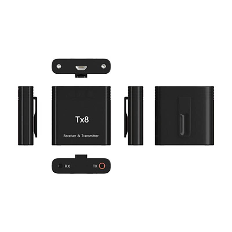 TX8 2 In 1 Bluetooth 5.0 Audio Transmitter Receiver Wireless Music Adapter Laptop TV Long Range Accessories