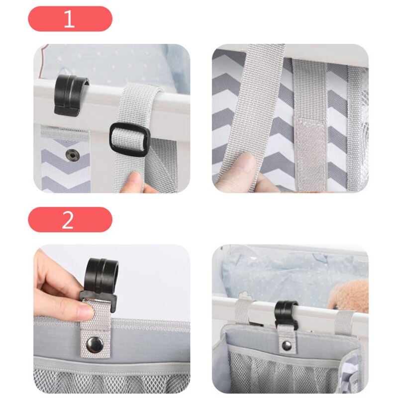 Diaper Stacker Hanging Diaper Storage Bags Nursery Organizer for Changing Table A2UB