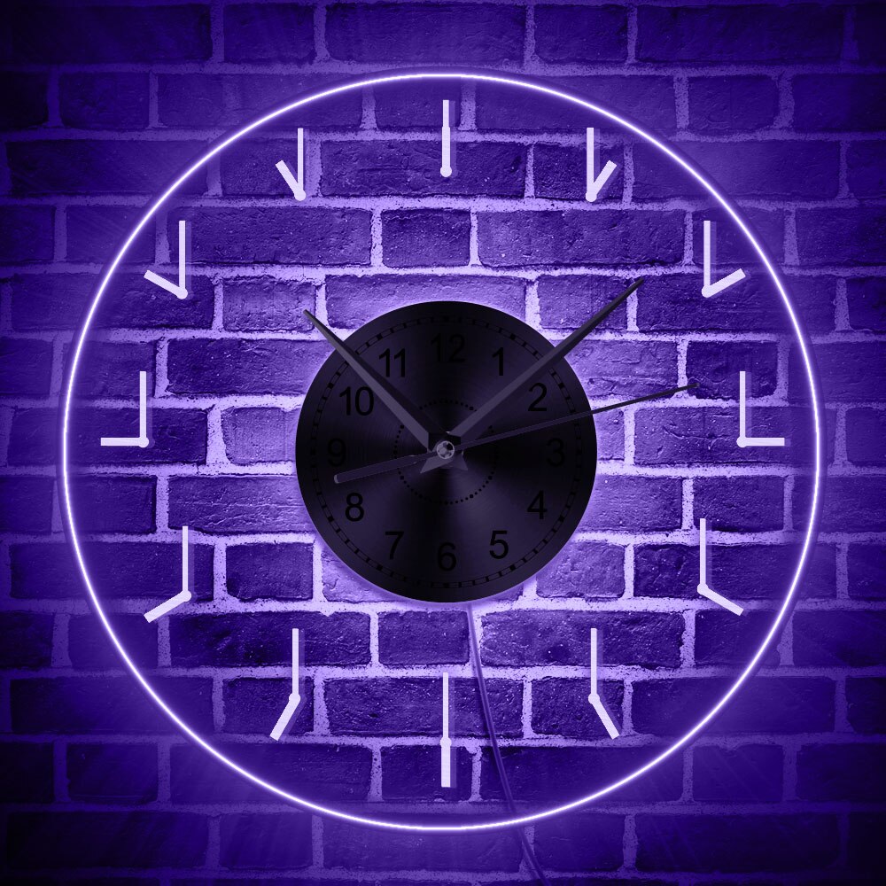 Redundante LED Beleuchtung Wanduhr Acryl FÜHRTE Rand Leuchtet Redundanz leuchtend Wanduhr Moderne Büro Zimmer LED Zauberstab Dekor