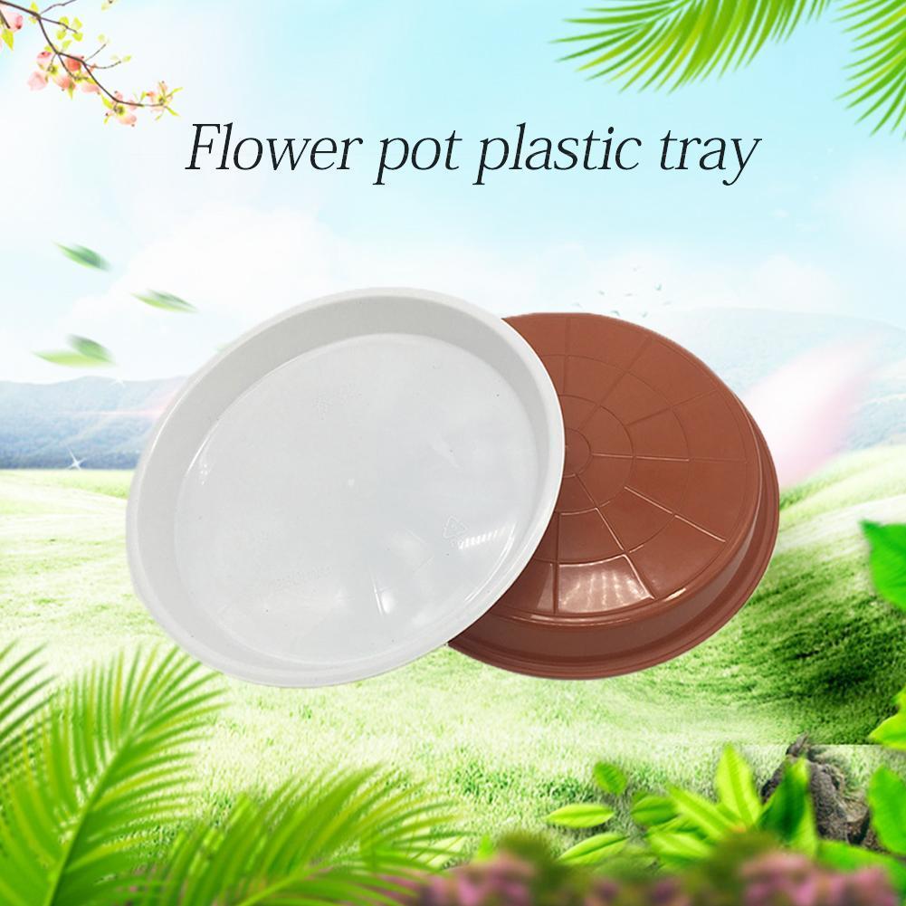 Tray Plastic Potted Flower Flat Edge Round Water Tray Orchid Storage Fleshy Water Tray Garden Gree Decoration Tool G1L1