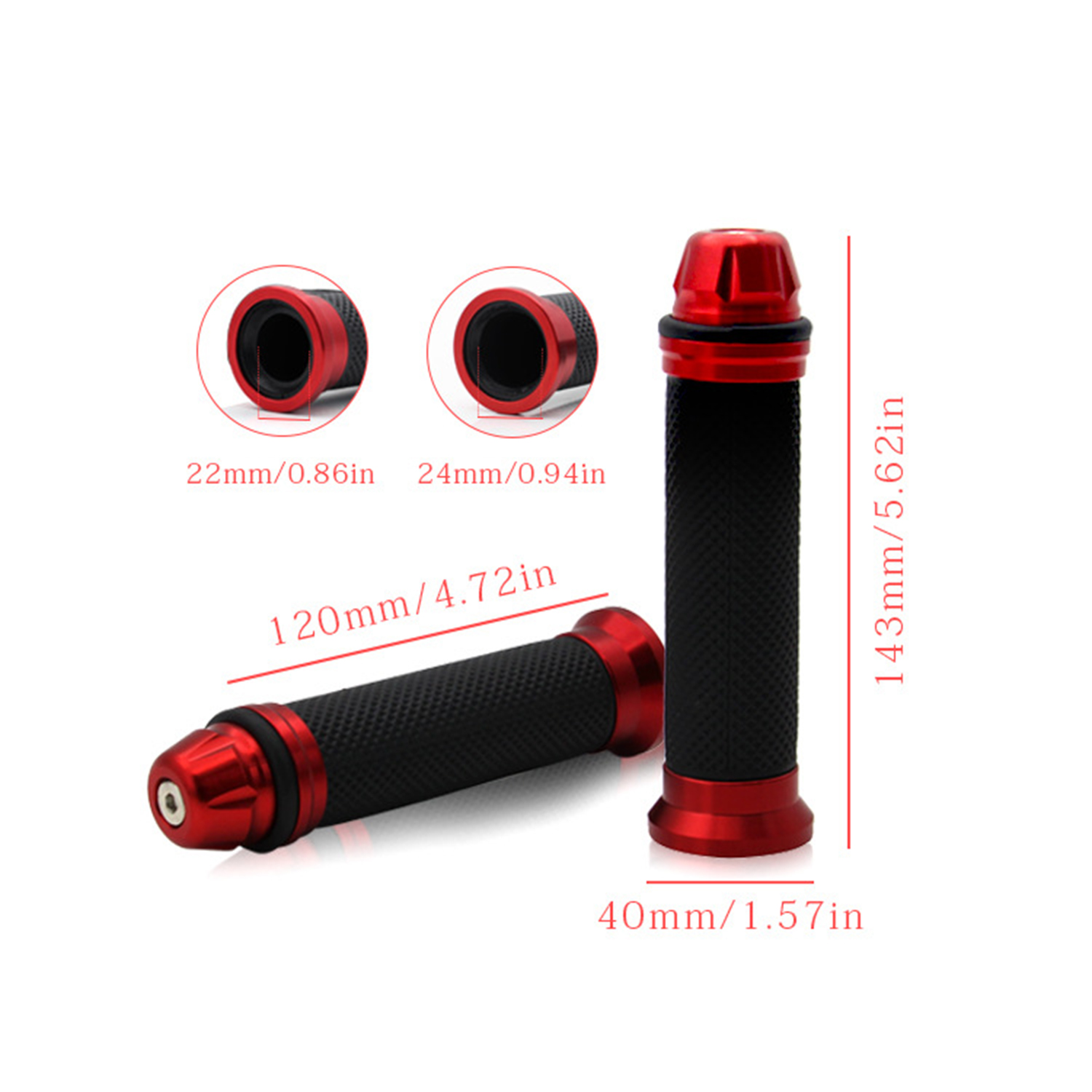 1 paio manubrio moto rosso per manubrio moto ATV manopole leve manubrio parti di attrezzature moto