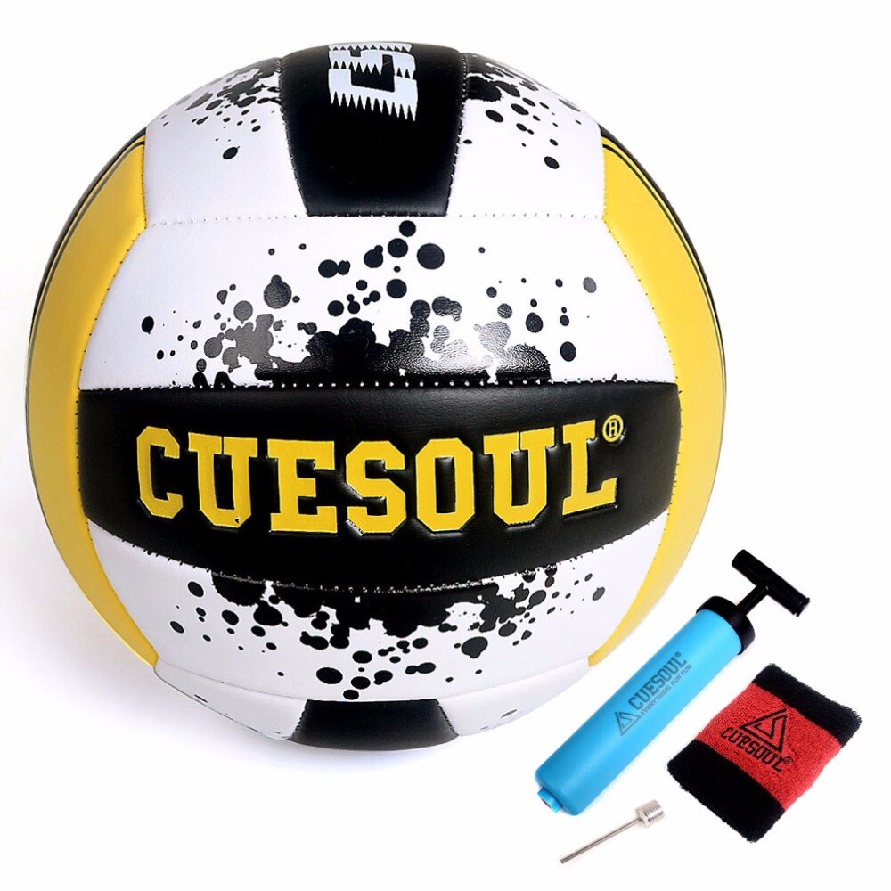 CUESOUL Red/Yellow Soft Play Volleyball, Standard #5 Sized Volleyball