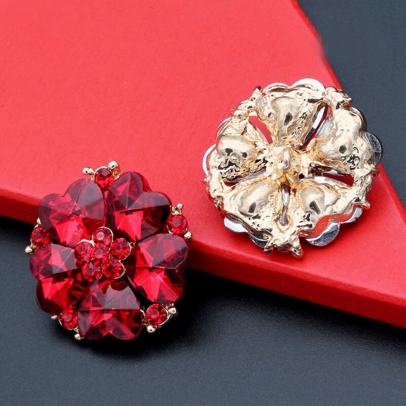 1 pz/lotto 30/38mm gonna visone pelliccia cachemire strass cristallo bottone visone colletto bottone cappotto pulsante C271