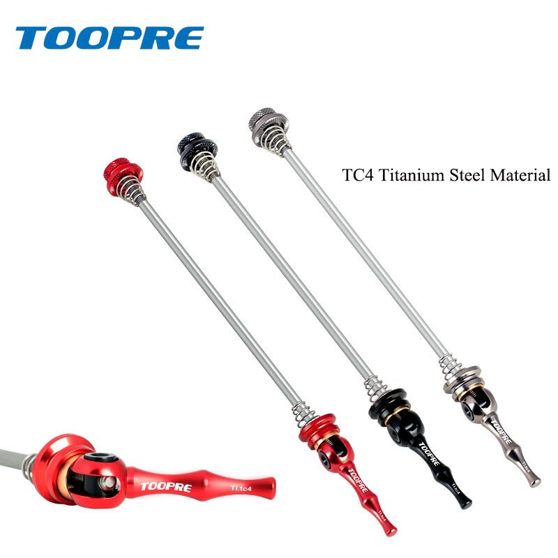 1 par hurtigudløsningshåndtag af titaniumakse 14cm-18cm egnet til 100/130mm cykelnav til 100/135mm mountainbike-hub