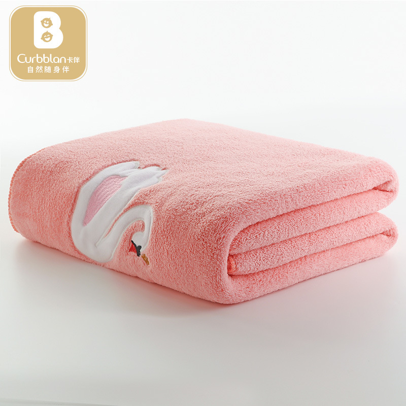 100*120cm super vattenabsorberande mikrosnurrande nyfödd baby vuxen tecknad 3 färg broderad badhandduk filt: Rosa