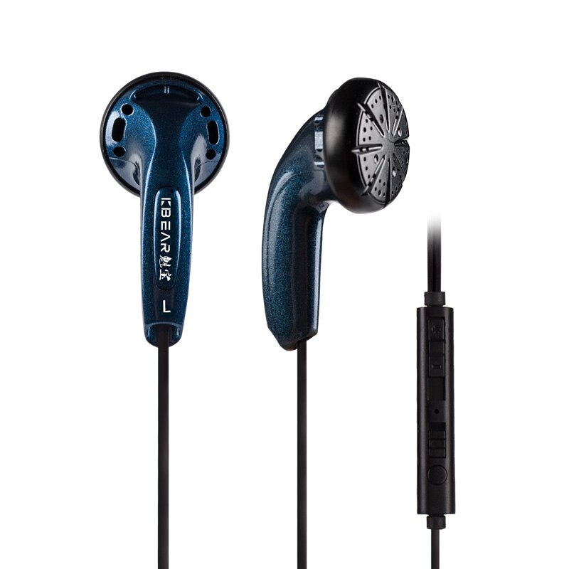 KBEAR-auricular Stellar con controlador dinámico, 15,4mm, japonés, PPS, auricular de graves música de DJ: Blue with mic
