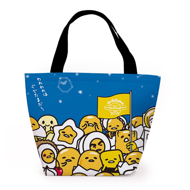 Gudetama Cartoon Cute Canvas Portable Lunch Bags Women Lunch Box Thermo Bag Office School Picnic Cooler Bag Bolsa Termica: 60