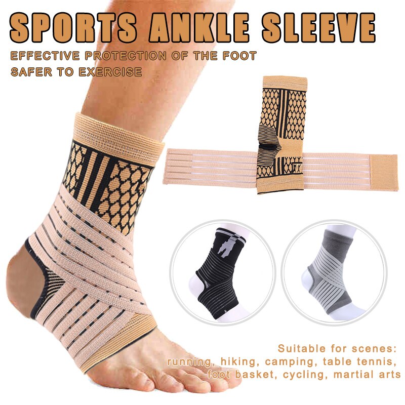 High Elastic Compression Ankle Bandage Brace Support for Sports Basketball Soccer SAL99