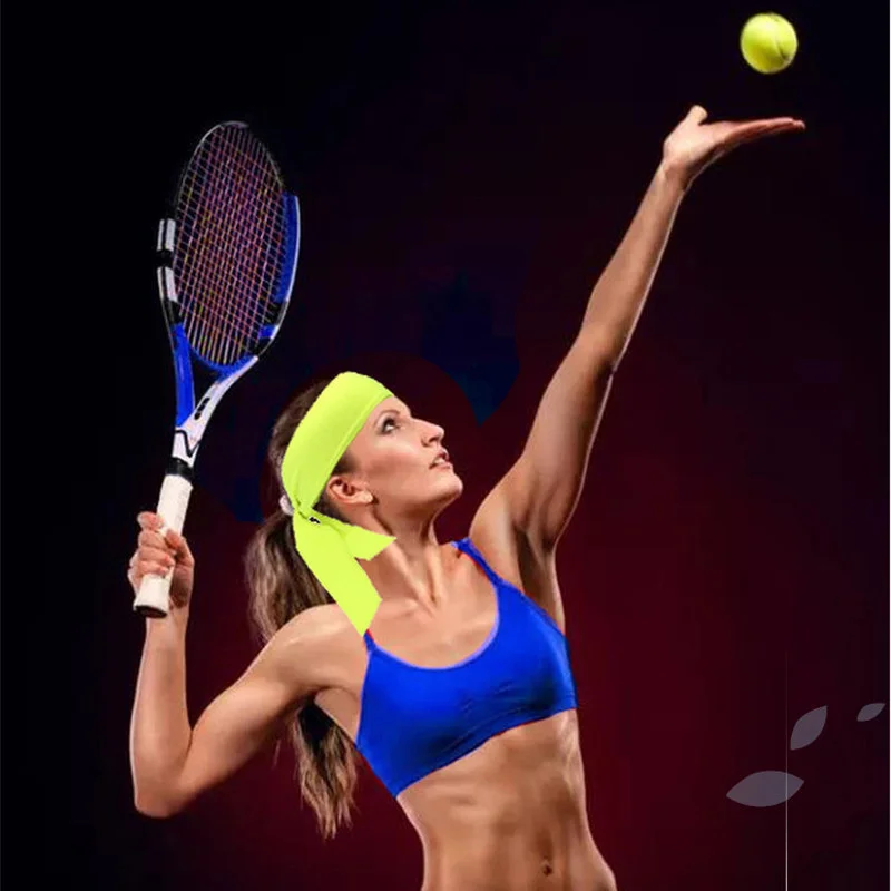 Banda elástica deportiva de Color para tenis, Unisex, hombres, mujeres, niños, niñas, adolescentes, diadema para gimnasio, Fitness, Yoga, bandas para el cabello, sombreros atléticos
