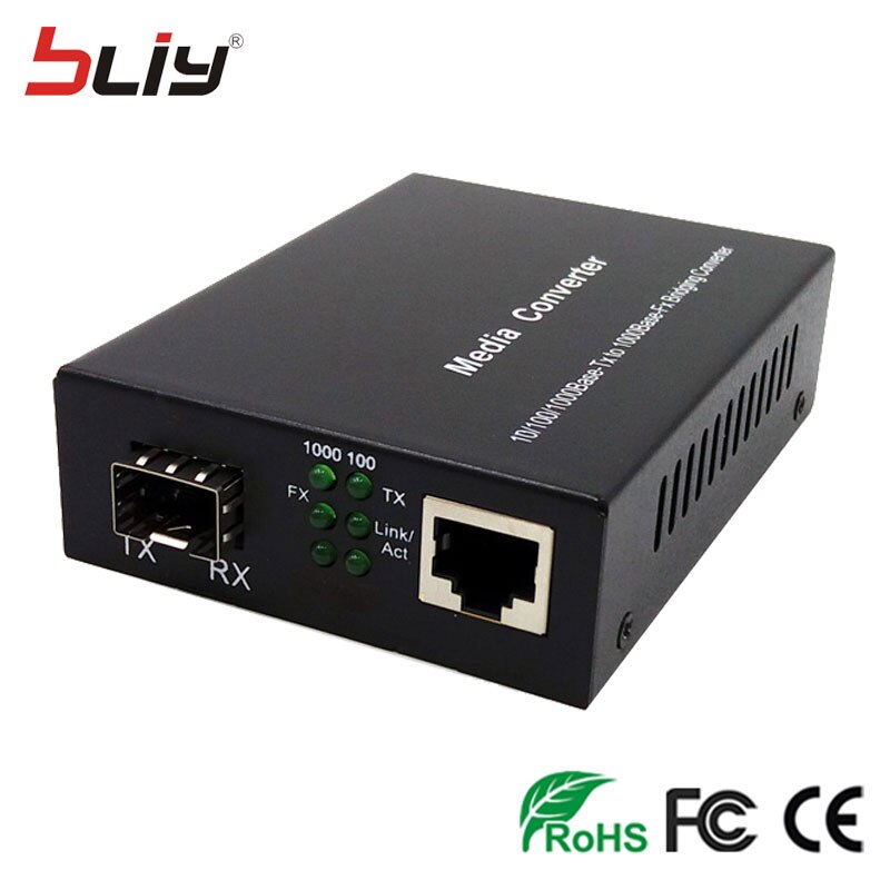 Sfp fiber naar rj45 converter gigabit SFP GPON/OLT media converter 1000Mbps media converter transceiver fibra optica schakelaar