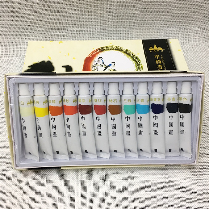 12/18/24 Kleuren 5/12Ml Chinese Schilderen Pigment Set Buis Aquarel Verf Set Voor Chinese Schilderkunst Inkt voor Kunstenaar Art Supplies