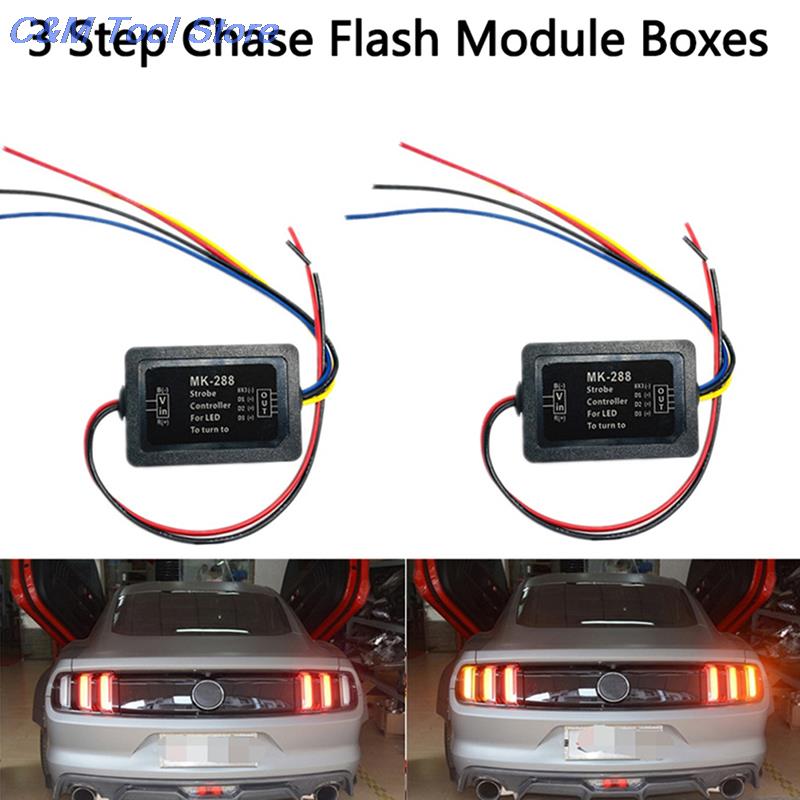 Chase Flash Module Boxes 3 Step Sequential Universal For Car Turn Signal Light