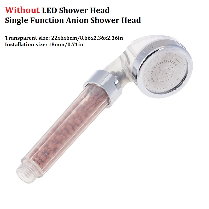 Led Rainfall Shower Head 7 Color Changing Shower Head No Battery Automatic Waterfall Shower Single Round Bathroom Showerhead: Default Title