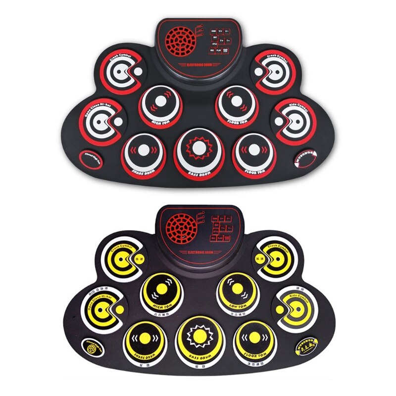 Kit de batterie lectronique j652d, pratique, Pad de batterie enroulable, Kit de batterie portable avec casque