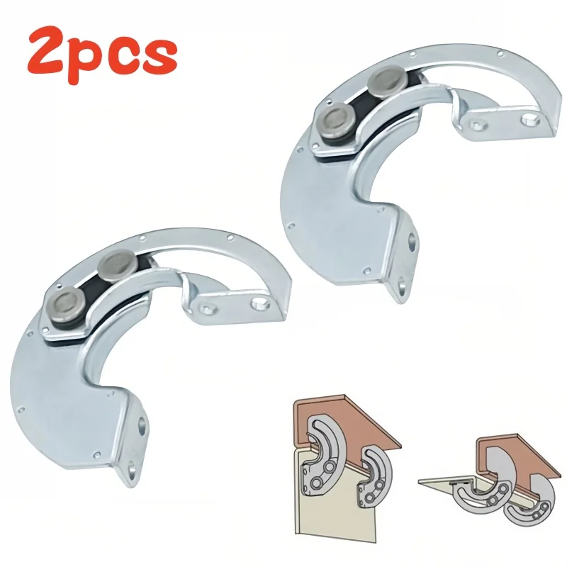 Bisagras deslizantes ocultas, bisagra de límite de 90 grados, equipo Industrial, puerta, bisagra de acero al carbono, cerraduras deslizantes de arco, herrajes para muebles, 2 uds.