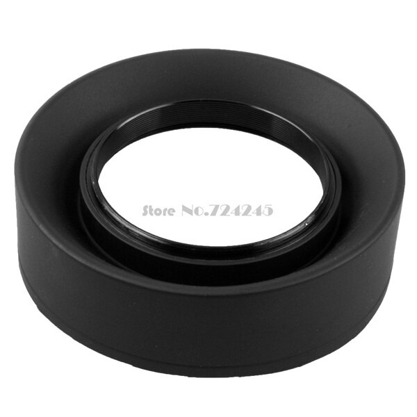 52mm 3-Stage Rubber 3-in-1 3-Stage Collapsible Rubber Lens Hood