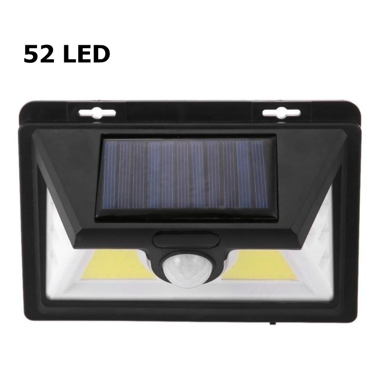 Solar Outdoor Wall Lights Motion Sensor Detector Security Night Lights IP65 Waterproof Wall Lamps for Garden Deck Yard Driveway: 52LED