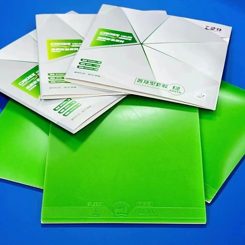 Oryginalna guma robić tenisa stołowego przyjaźń 729 przechodzić Zielony niebieski seria lepki pryszcze-w świst Pong kolor guma z certyfikatem ITTF