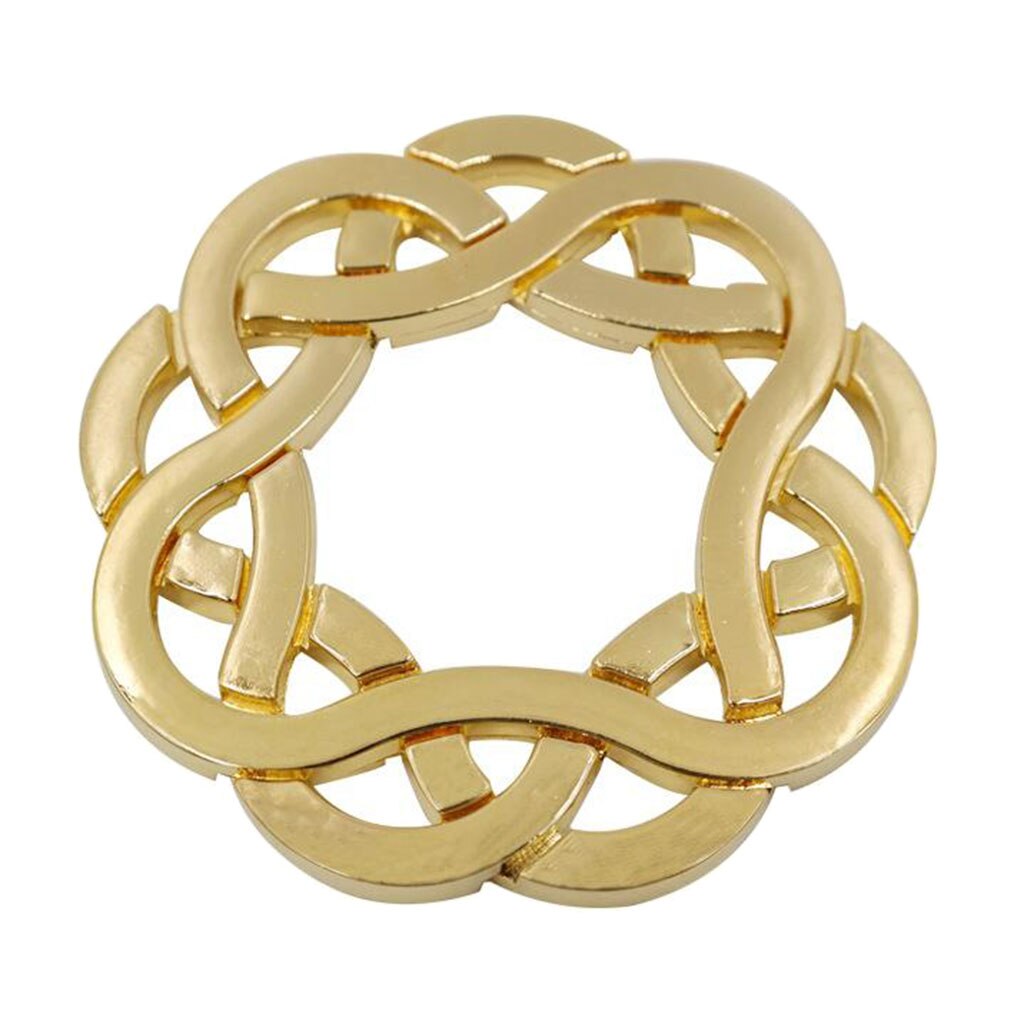 Classic Lock Brain Teaser Puzzle Toys Hard Intelligence Qi Test: Gold Knot