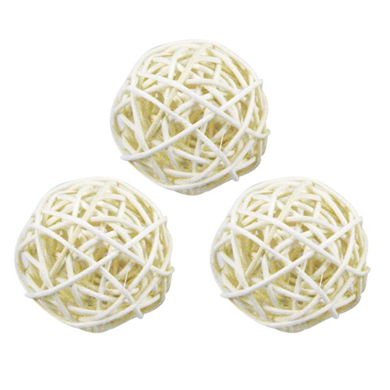 Boule en osier rotin 12 pièces 3cm pour jardin, mariage, décoration de fête