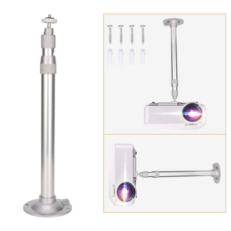 Projector Ceiling Mount 360° Adjustable Universal Projector Mount Wall Mounted 5kg Load with 1/4in Thread Projector Mount