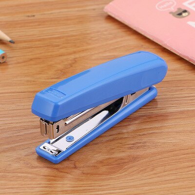 1pcs Mini Stapler NO.10 Metal Stapler stationery office supply staples office accessories: blue