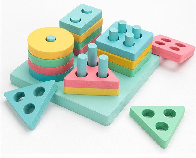 DIY Baby Holz Spielzeug Baby Spielzeug Bunte Holz Blöcke Baby Musik Rasseln Grafik Erkenntnis Frühen Pädagogisches Lustiges Spielzeug Für Kinder: 10