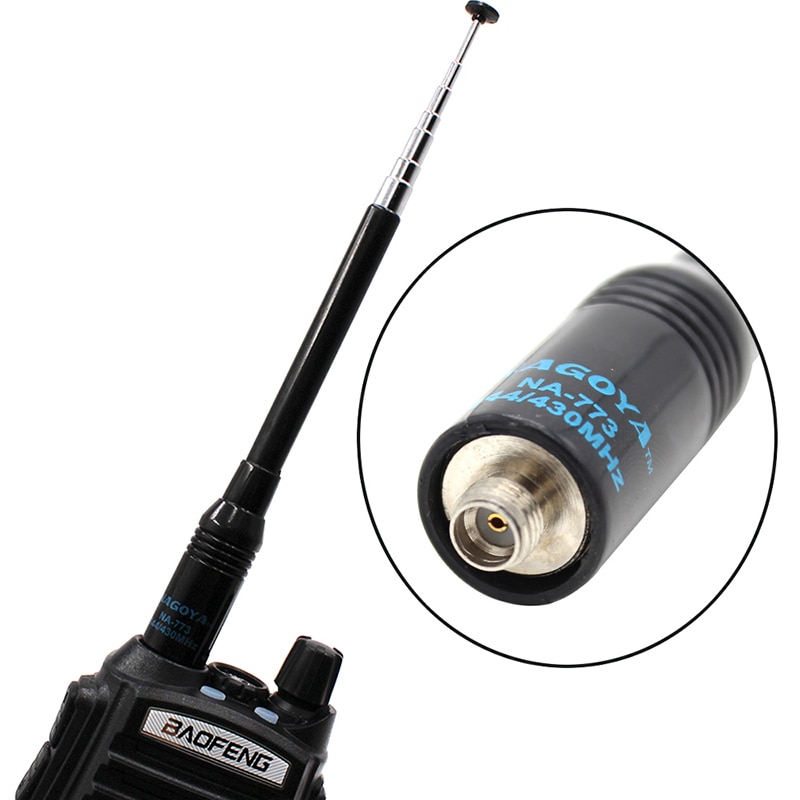 För baofeng uv -5r uv -b5 82 antenn 2.15db/3.0db sma-kvinnlig svart na -773 bf-888s radio utdragbar / sträckt