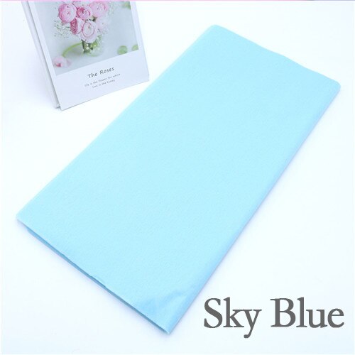 40 teile/los Einfarbig Seidenpapier Verpackung Faser Textur Blumen- wickelt DIY Blume Verpackung Weihnachten Gewebe Verpackung Papier: Himmel Blau