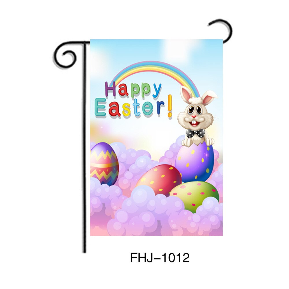 Garden Decoration Easter Banner Flag Happy Easter Decoration Banner Home Decoration Outdoor House Flag Accessories: L