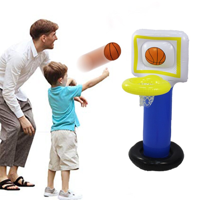Grappige Kleine Familie Basketbal Stand Opblaasbare Zomer Cool Vermaakmateriaal Kinderen Yard Sport Props Familie Begeleiden