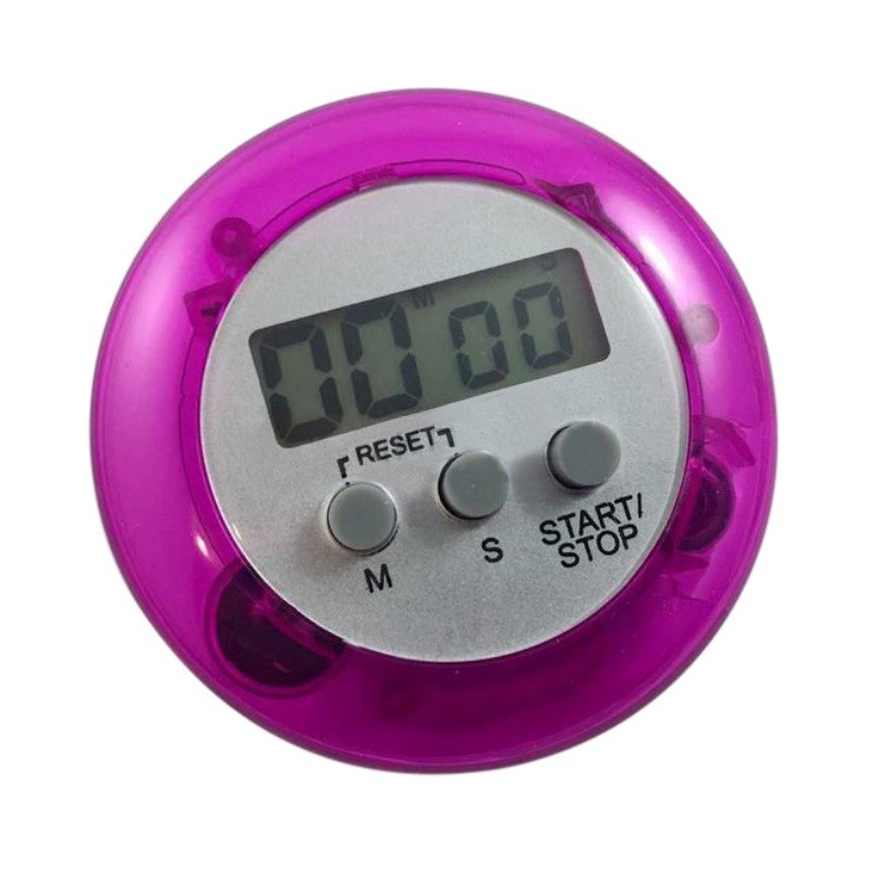 LINSBAYWU Mini Colorful LCD Timer Digital Magnetic Racing Kitchen Countdown Alarm Clock Stop Watch: Purple