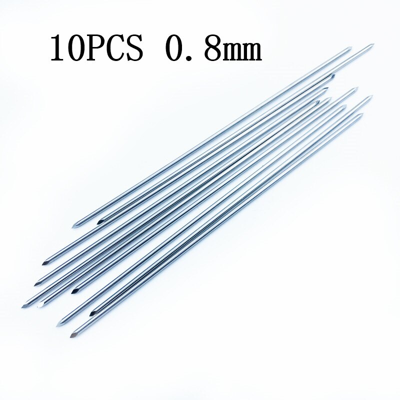 10 stk / taske ben rustfrit stål dobbelt-endede kirschner ledninger veterinær ortopædinstrumenter: 10 stk 0.8mm