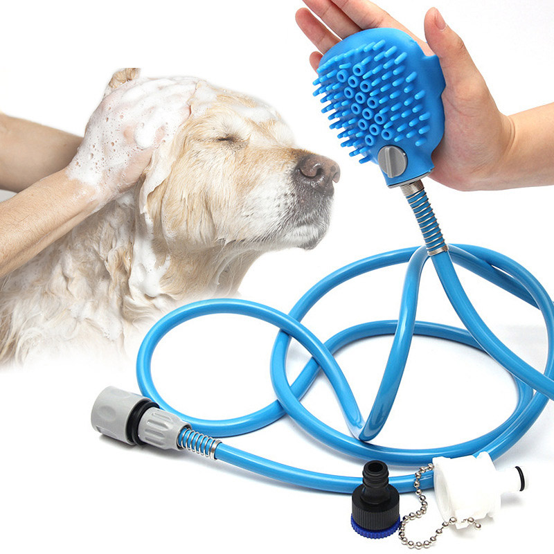Kæledyr badeværktøj hundebørste kæledyr brusebad sprøjte til hunde kæledyr hund bad børste hvalp hund bruser handsker sprøjte skrubber 1.5m/2.5m