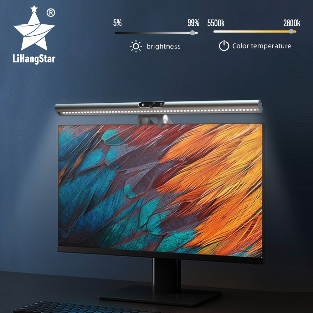 LED Screen Desk Lamp Monitor Hanging Lamp Eye Protection Computer Monitor Light Bar Touch Dimming Office Learning Reading Light