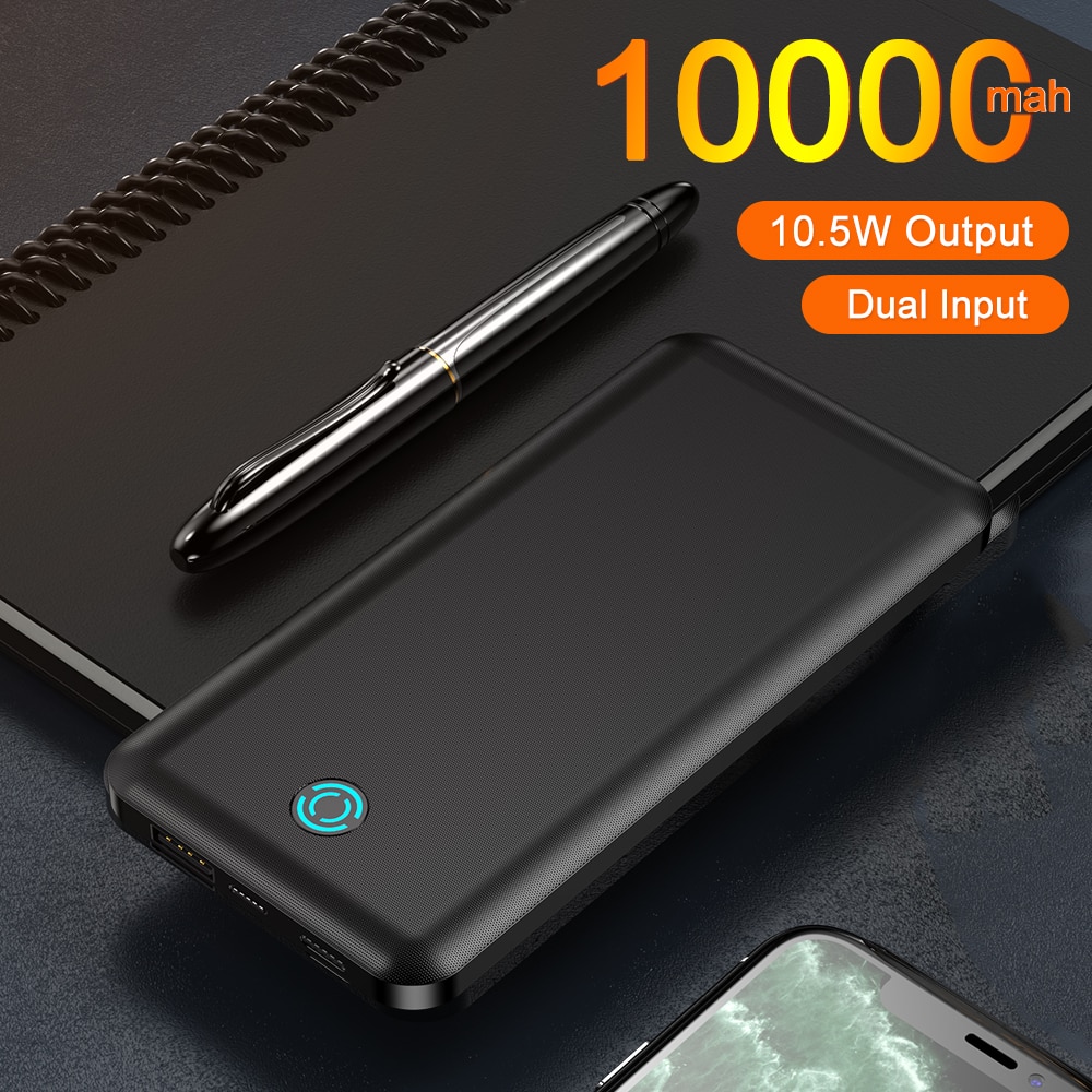 YKZ 10000mAh Power Bank For iPhone 12 pro max Powerbank External Battery Pack Portable Charger Power Bank for Xiaomi Mi 9