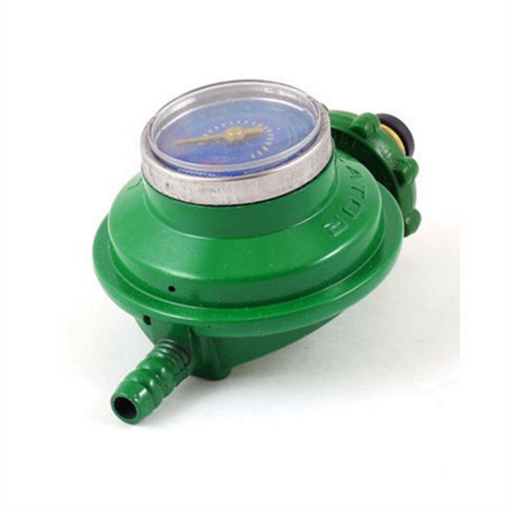 1 Pc 1 Inlet 1 Outlet Liquefied LGP Gas Gauge Pressure Regulator Green