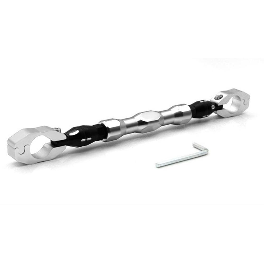 Motorcycle Reinforced Bar Modified Accessories Handlebar Reinforcement Bar CNC Off-road Vehicle Balance Bar: Silver