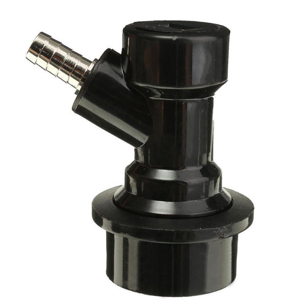 Barril de bloqueo de bola desconectar, conector rápido con púas, roscado, dispensador de cerveza: Black Straight Mouth